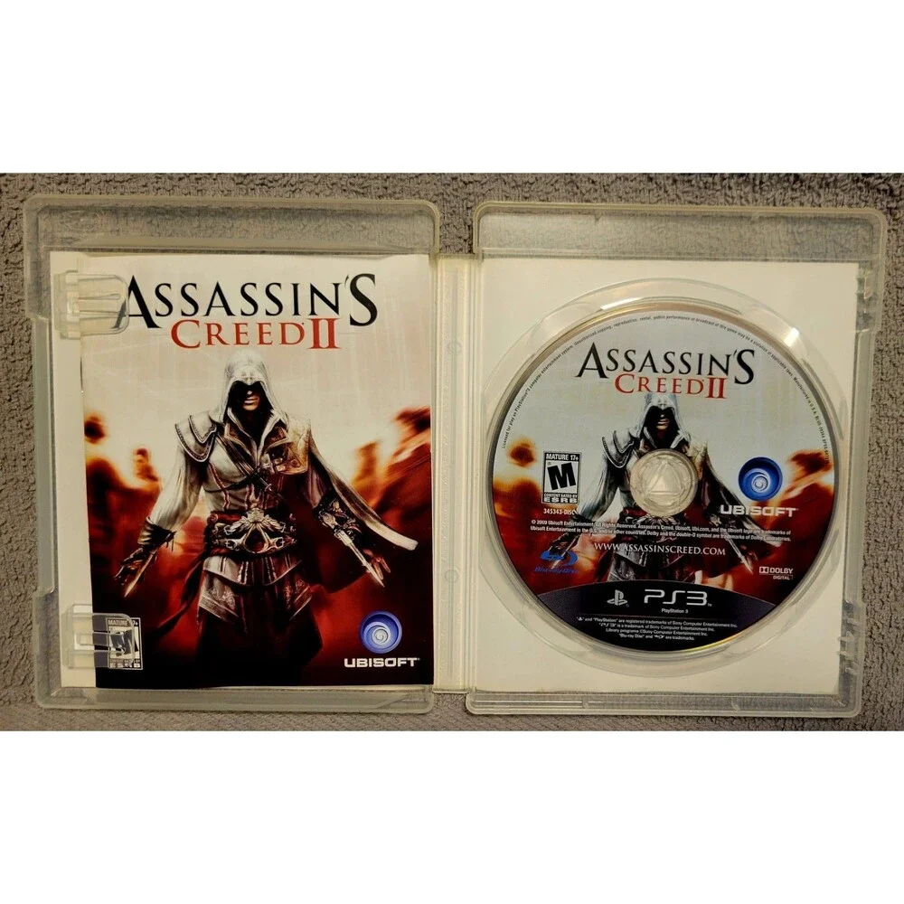 Sony PlayStation 3 PS3: Assassin's Creed II,CIB,CLN DISC,TESTED, FAST SHIPPING